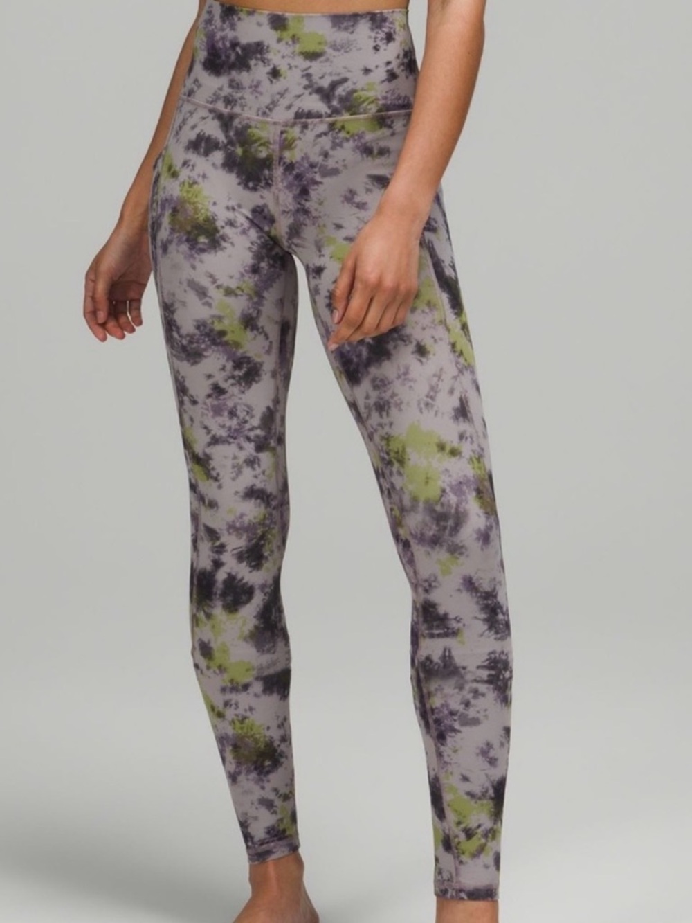 lululemon athletica Tie-Dye Leggings in Purple, Green and Black